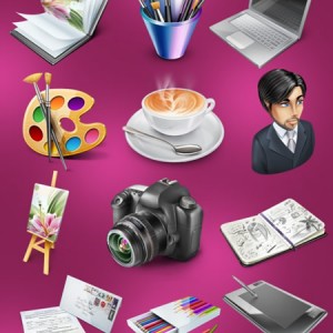 Designer portfolio icons（PNG + PSD）图标下载