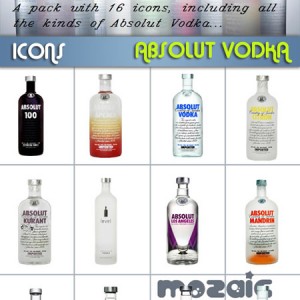 Absoult Vodka 绝对伏特加酒瓶图标下载