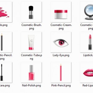 12个免费化妆品图标（最大256×256像素）下载