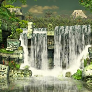 国外超炫3D玛雅瀑布屏保下载