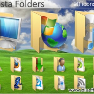90个Vista文件夹icons图标下载