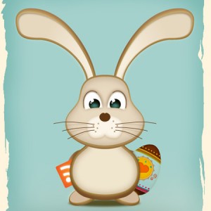 复活节兔子和彩蛋图标下载