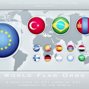 圆形世界各国或地区国旗和区旗png图标下载