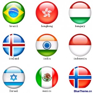 水晶球世界各国国旗ICON图标